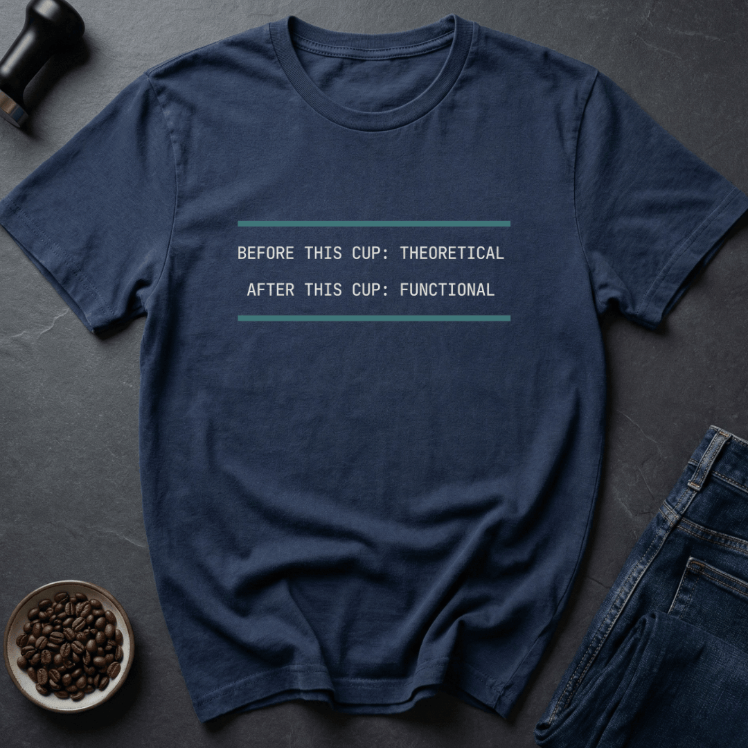 Coffee graphic Cup Functional T-Shirt in Navy / S by Caffeine Dept