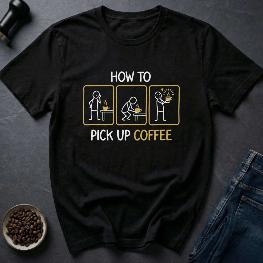 Coffee graphic Cup Snatcher T-Shirt in Black / S by Caffeine Dept