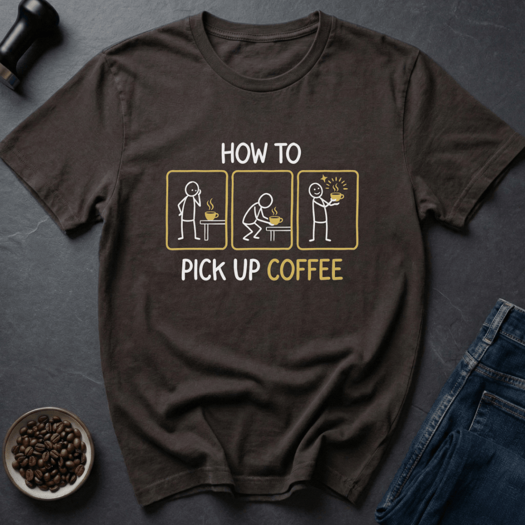 Coffee graphic Cup Snatcher T-Shirt in Dark Chocolate / S by Caffeine Dept