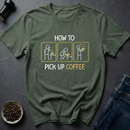 Coffee graphic Cup Snatcher T-Shirt in Military Green / S by Caffeine Dept