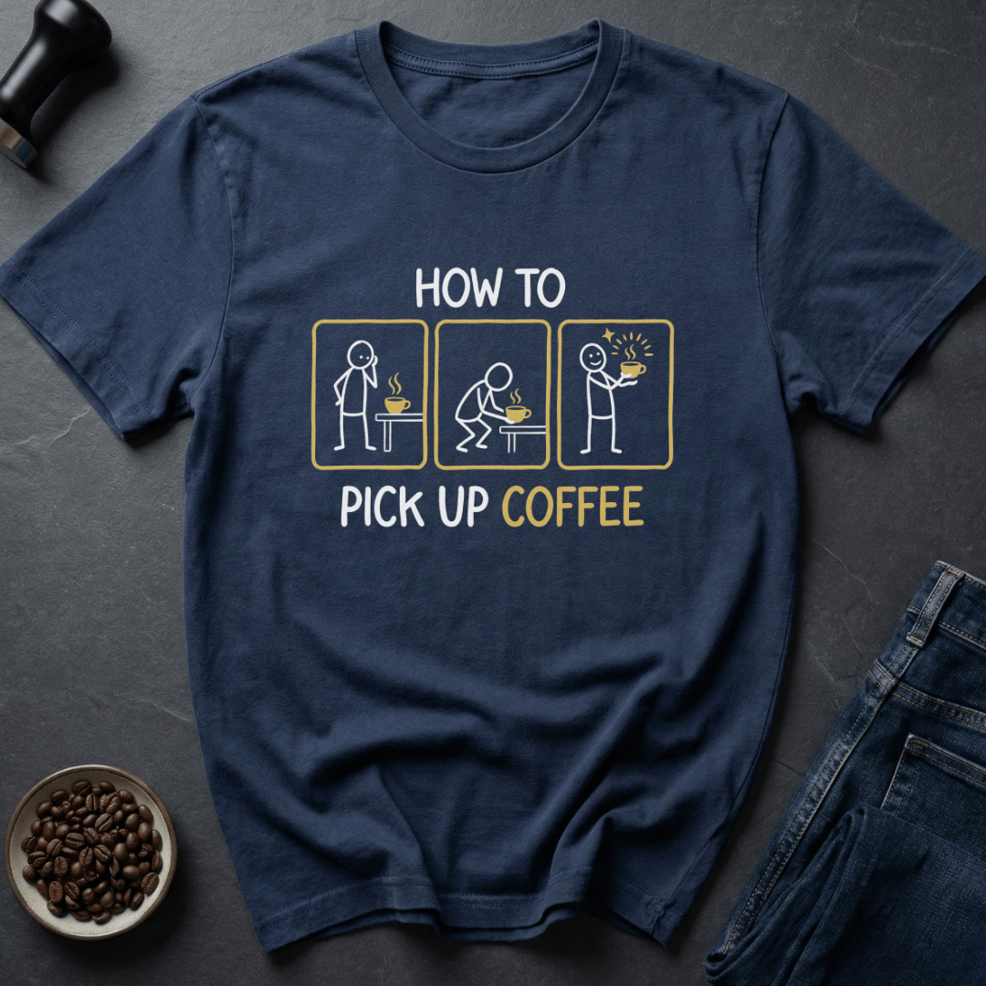 Coffee graphic Cup Snatcher T-Shirt in Navy / S by Caffeine Dept