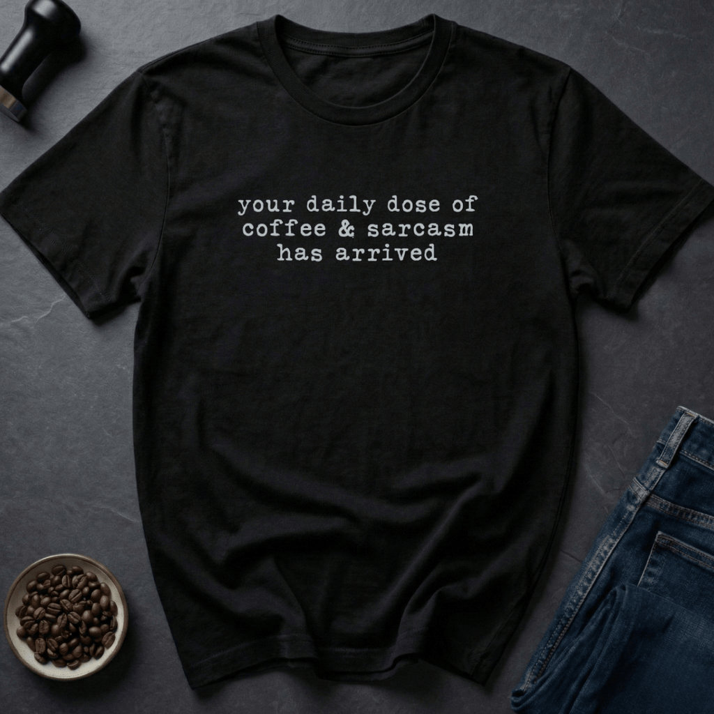 Coffee graphic Daily Dose T-Shirt in Black / S by Caffeine Dept