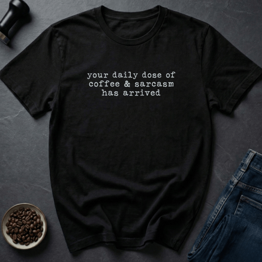 Coffee graphic Daily Dose T-Shirt in Black / S by Caffeine Dept
