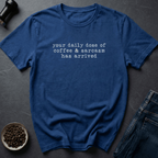 Coffee graphic Daily Dose T-Shirt in Royal / S by Caffeine Dept