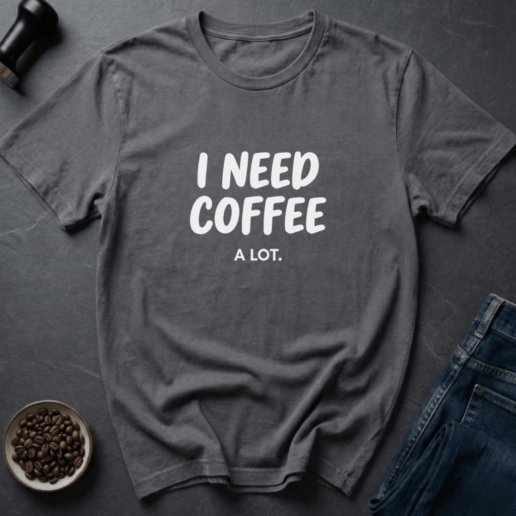 Coffee graphic Daily Survivalist T-Shirt in Charcoal / S by Caffeine Dept