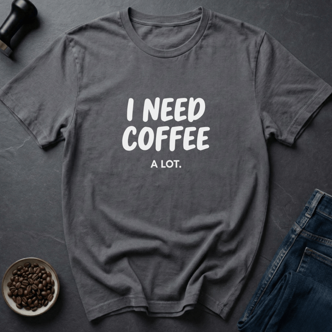 Coffee graphic Daily Survivalist T-Shirt in Charcoal / S by Caffeine Dept