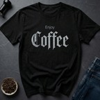 Coffee graphic Dark Bean T-Shirt in Black / S by Caffeine Dept