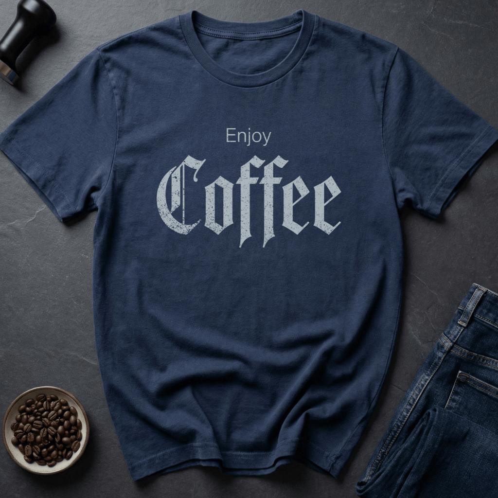 Coffee graphic Dark Bean T-Shirt in Navy / S by Caffeine Dept