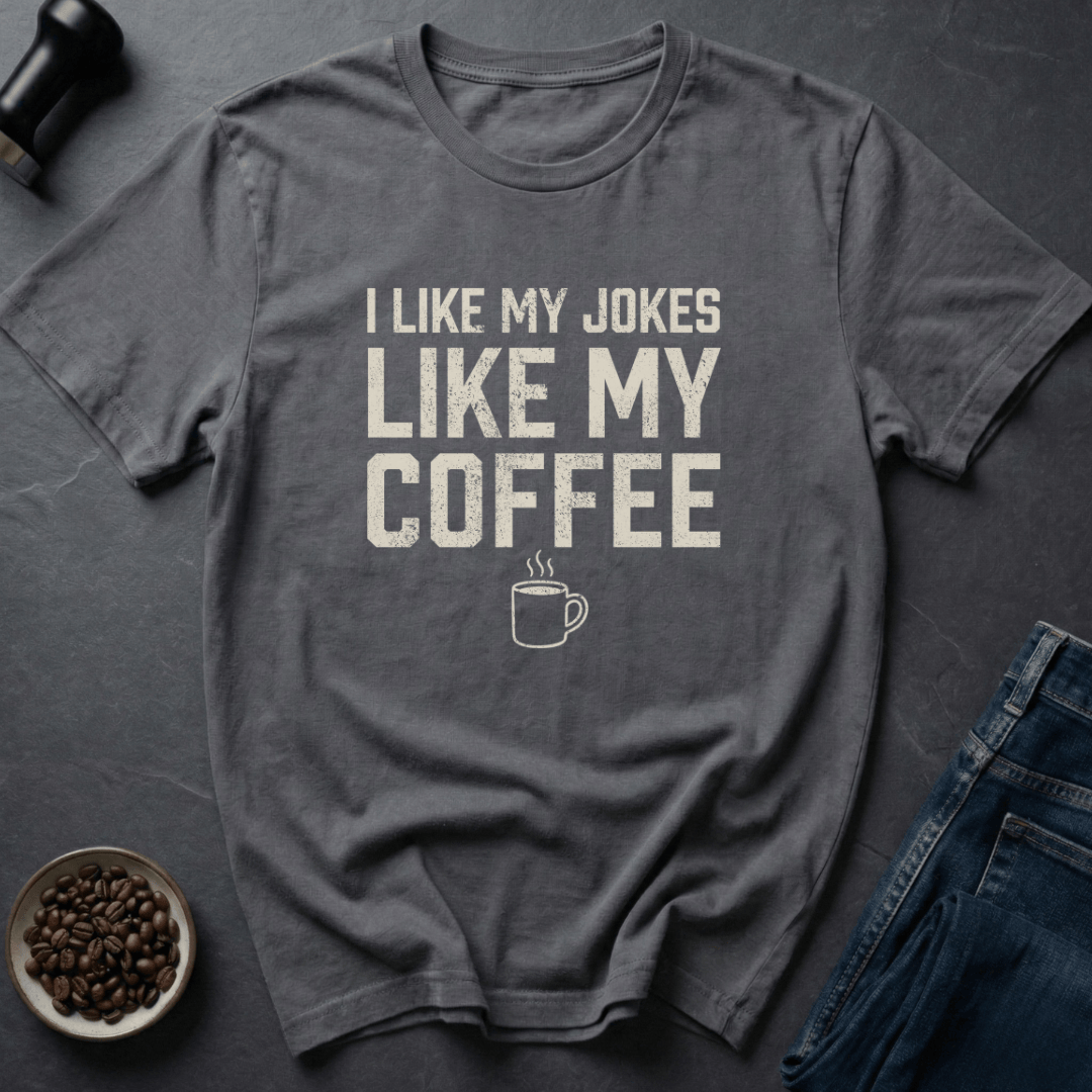 Coffee graphic Dark Humor T-Shirt in Charcoal / S by Caffeine Dept