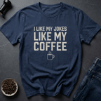 Coffee graphic Dark Humor T-Shirt in Navy / S by Caffeine Dept