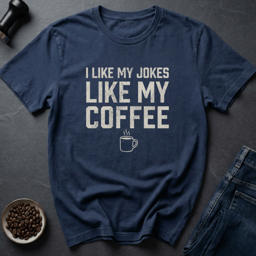 Coffee graphic Dark Humor T-Shirt in Navy / S by Caffeine Dept