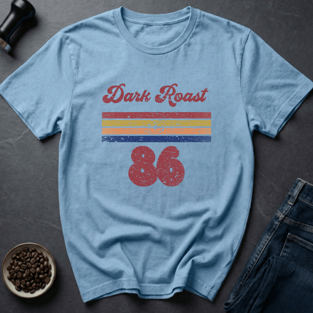 Coffee graphic Dark Roast T-Shirt in Light Blue / S by Caffeine Dept