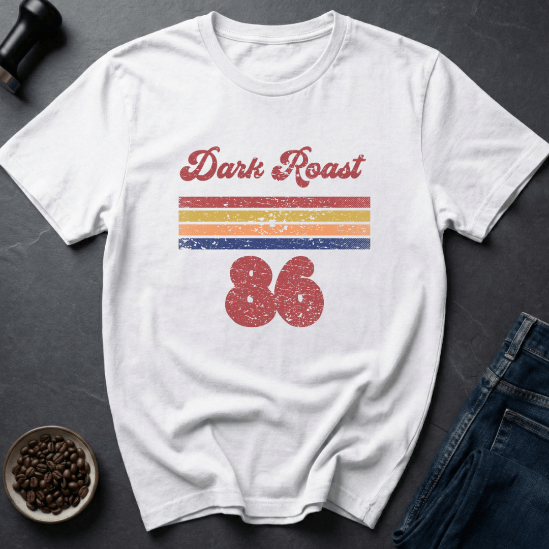 Coffee graphic Dark Roast T-Shirt in Light Blue / S by Caffeine Dept