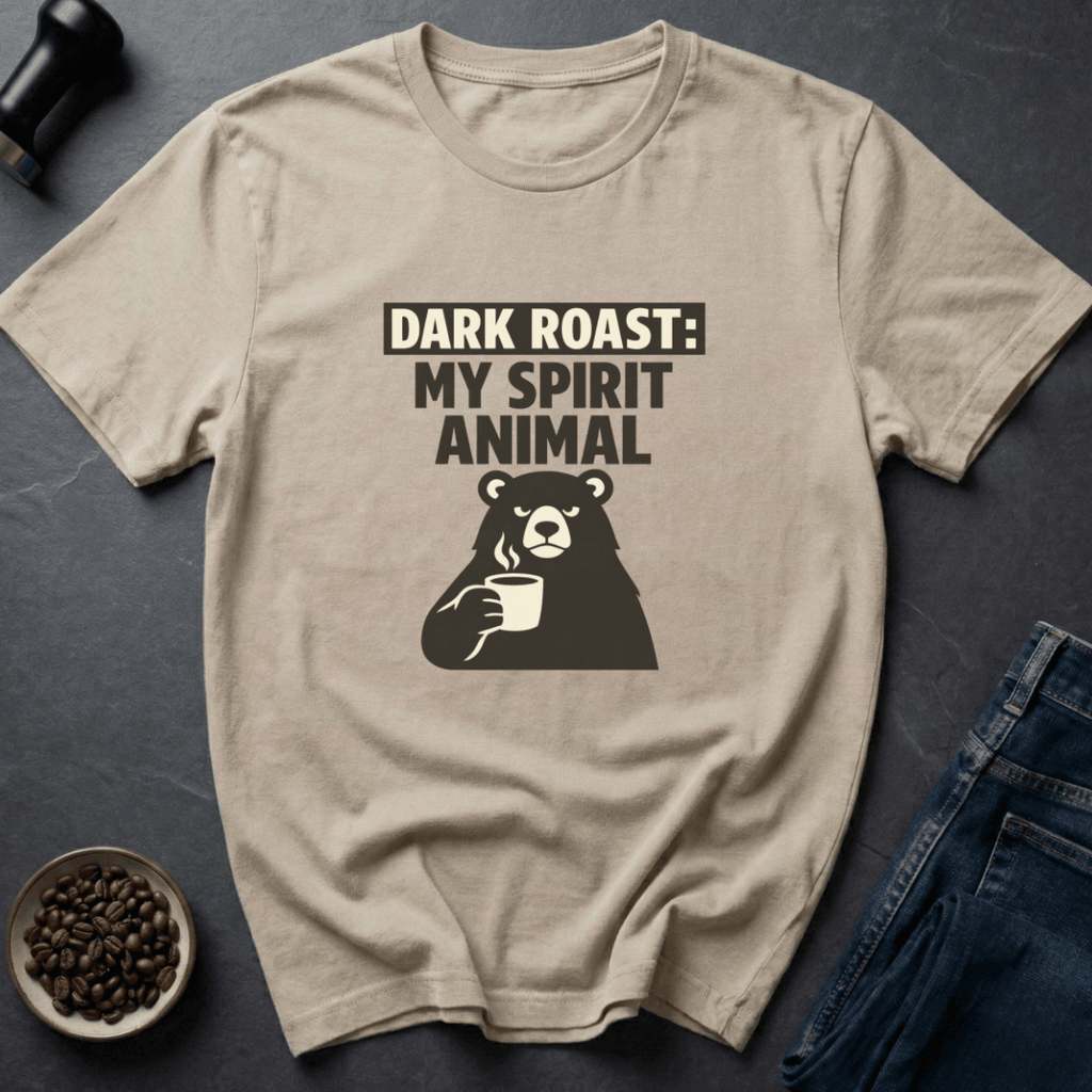 Coffee graphic Dark Roast T-Shirt in Sand / S by Caffeine Dept