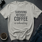 Coffee graphic Dead Inside T-Shirt in Ice Grey / S by Caffeine Dept