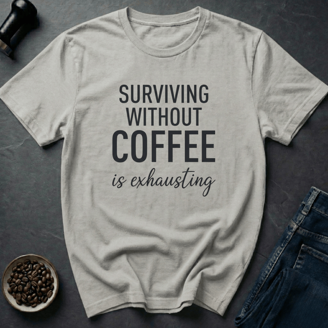 Coffee graphic Dead Inside T-Shirt in Ice Grey / S by Caffeine Dept