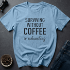 Coffee graphic Dead Inside T-Shirt in Light Blue / S by Caffeine Dept