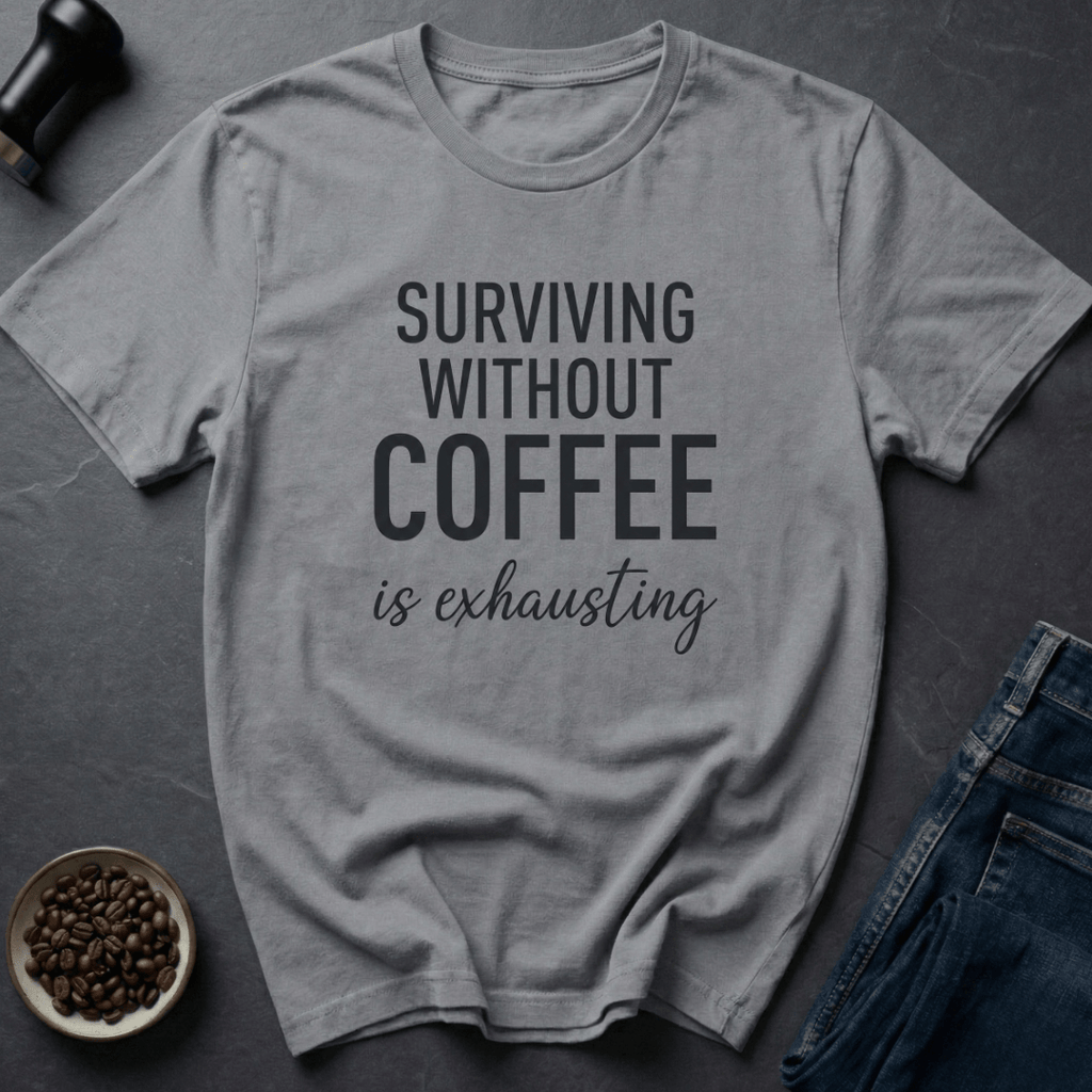 Coffee graphic Dead Inside T-Shirt in Sport Grey / S by Caffeine Dept