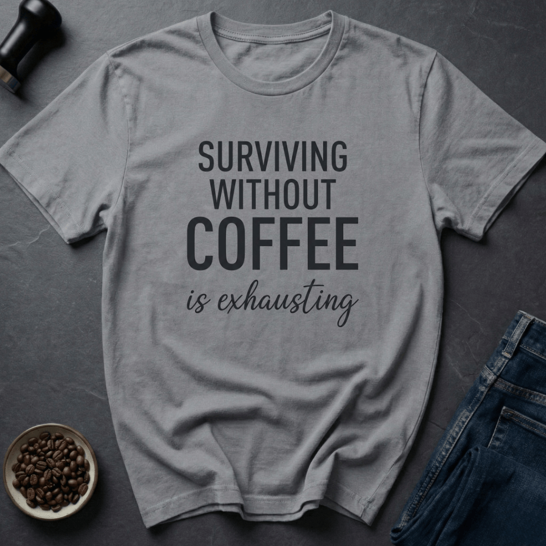 Coffee graphic Dead Inside T-Shirt in Sport Grey / S by Caffeine Dept