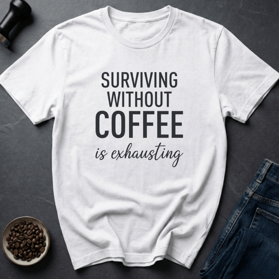 Coffee graphic Dead Inside T-Shirt in White / S by Caffeine Dept
