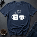 Coffee graphic Decaf Insult T-Shirt in Navy / S by Caffeine Dept