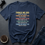 Coffee graphic Decaf Never T-Shirt in Navy / S by Caffeine Dept