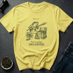 Coffee graphic Decaf Threat T-Shirt in Cornsilk / S by Caffeine Dept