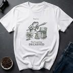 Coffee graphic Decaf Threat T-Shirt in Cornsilk / S by Caffeine Dept