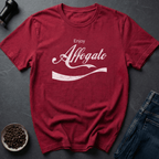 Coffee graphic Dessert Or Coffee T-Shirt in Heather Red / S by Caffeine Dept