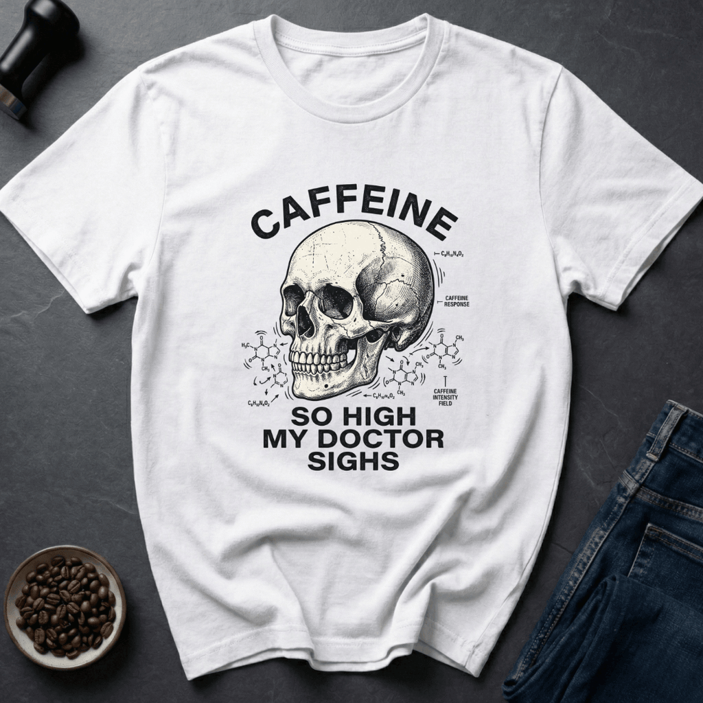 Coffee graphic Doctor Disapproves T-Shirt in Light Blue / S by Caffeine Dept