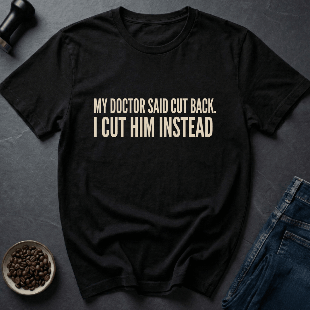 Coffee graphic Doctor Orders T-Shirt in Black / S by Caffeine Dept