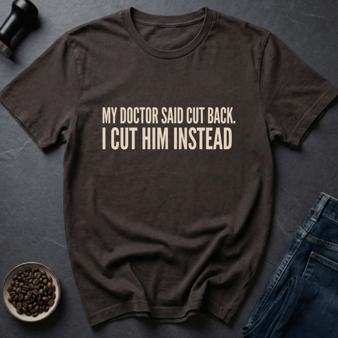 Coffee graphic Doctor Orders T-Shirt in Black / S by Caffeine Dept
