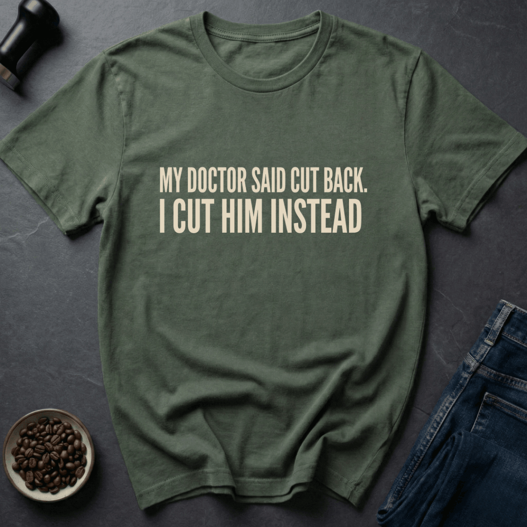 Coffee graphic Doctor Orders T-Shirt in Black / S by Caffeine Dept