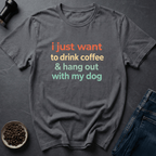 Coffee graphic Dog Coffee T-Shirt in Navy / S by Caffeine Dept