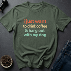 Coffee graphic Dog Coffee T-Shirt in Navy / S by Caffeine Dept