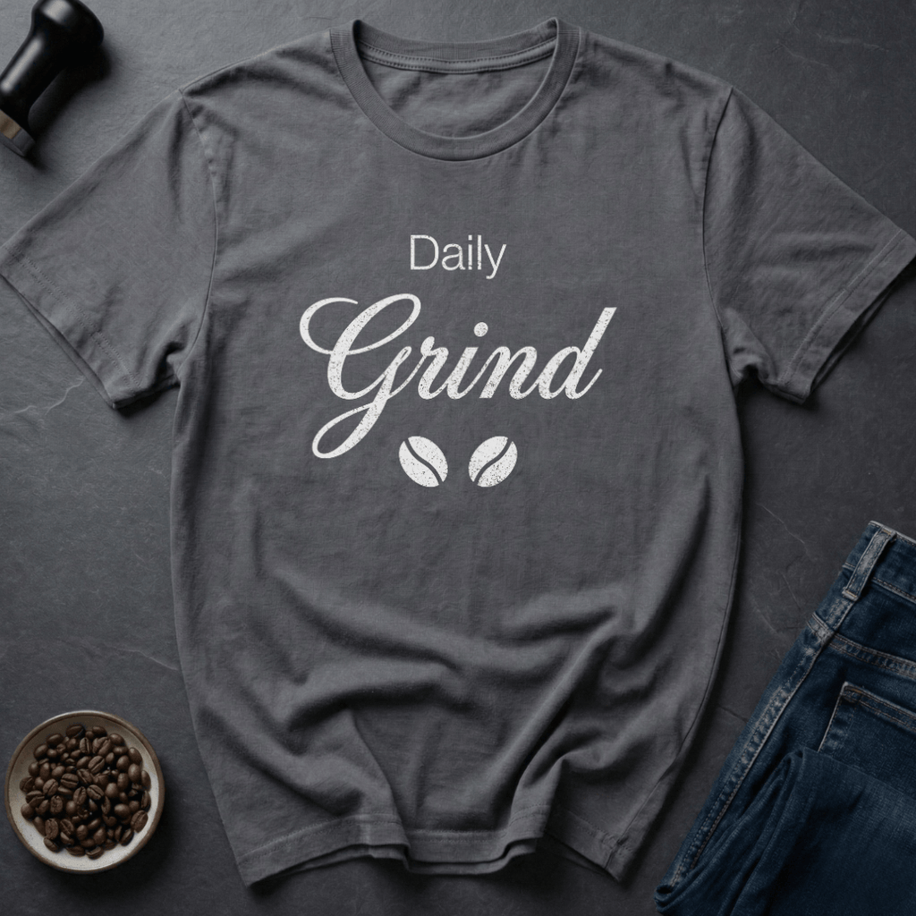 Coffee graphic Double Grind T-Shirt in Charcoal / S by Caffeine Dept