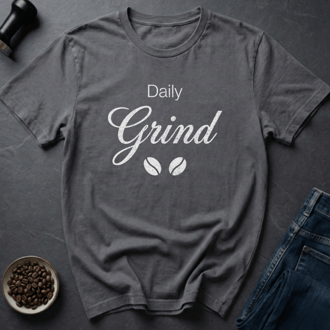 Coffee graphic Double Grind T-Shirt in Charcoal / S by Caffeine Dept