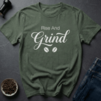 Coffee graphic Double Meaning T-Shirt in Military Green / S by Caffeine Dept