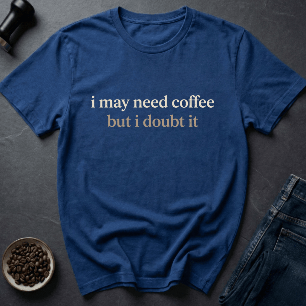 Coffee graphic Doubt It T-Shirt in Black / S by Caffeine Dept