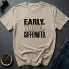 Coffee graphic Early Tired T-Shirt in Sand / S by Caffeine Dept