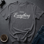 Coffee graphic Enjoy Life T-Shirt in Charcoal / S by Caffeine Dept