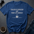 Coffee graphic Espresso Fueled T-Shirt in Royal / S by Caffeine Dept