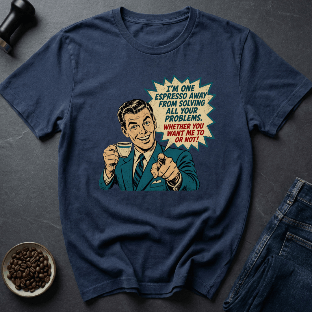 Coffee graphic Espresso Genius T-Shirt in Navy / S by Caffeine Dept