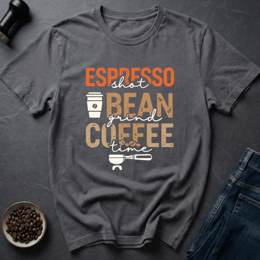 Coffee graphic Espresso Mood T-Shirt in Dark Chocolate / S by Caffeine Dept