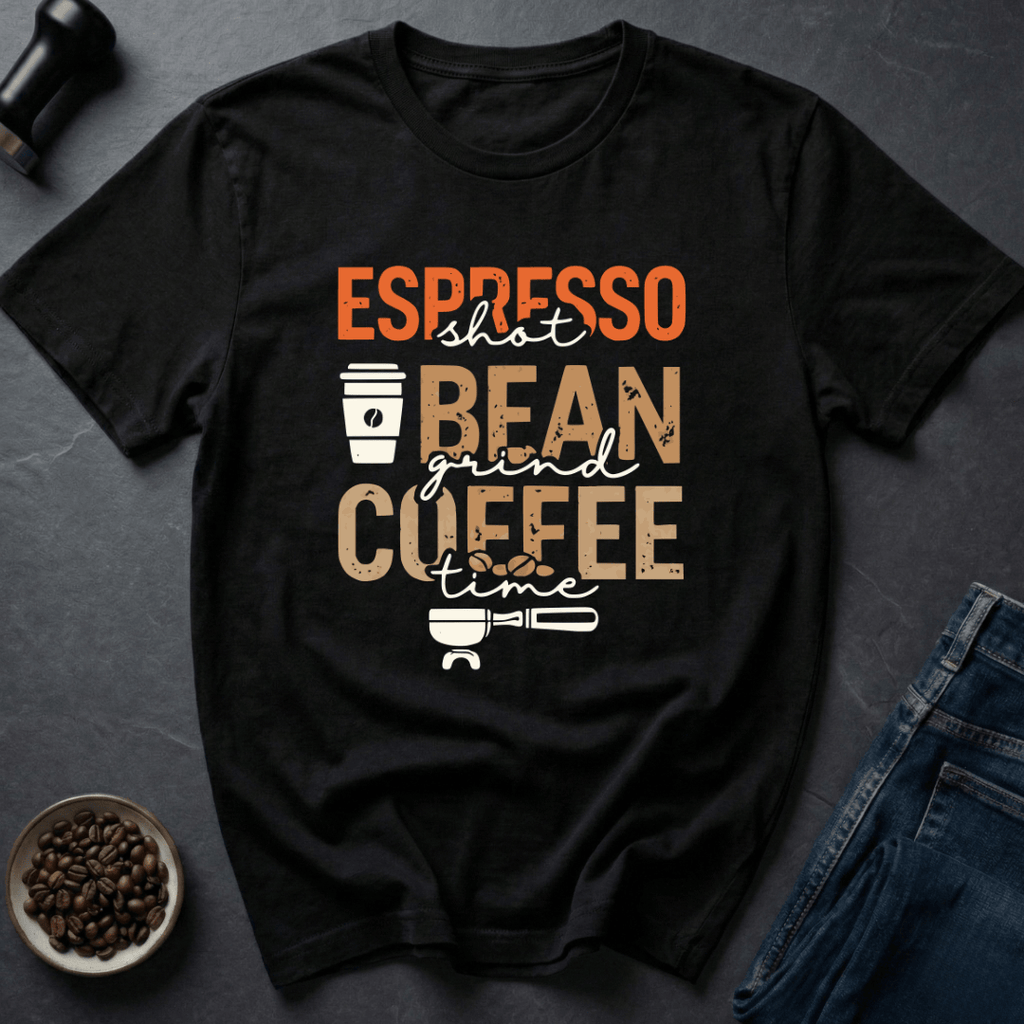 Coffee graphic Espresso Mood T-Shirt in Dark Chocolate / S by Caffeine Dept