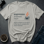Coffee graphic Espresso Power T-Shirt in Ice Grey / S by Caffeine Dept