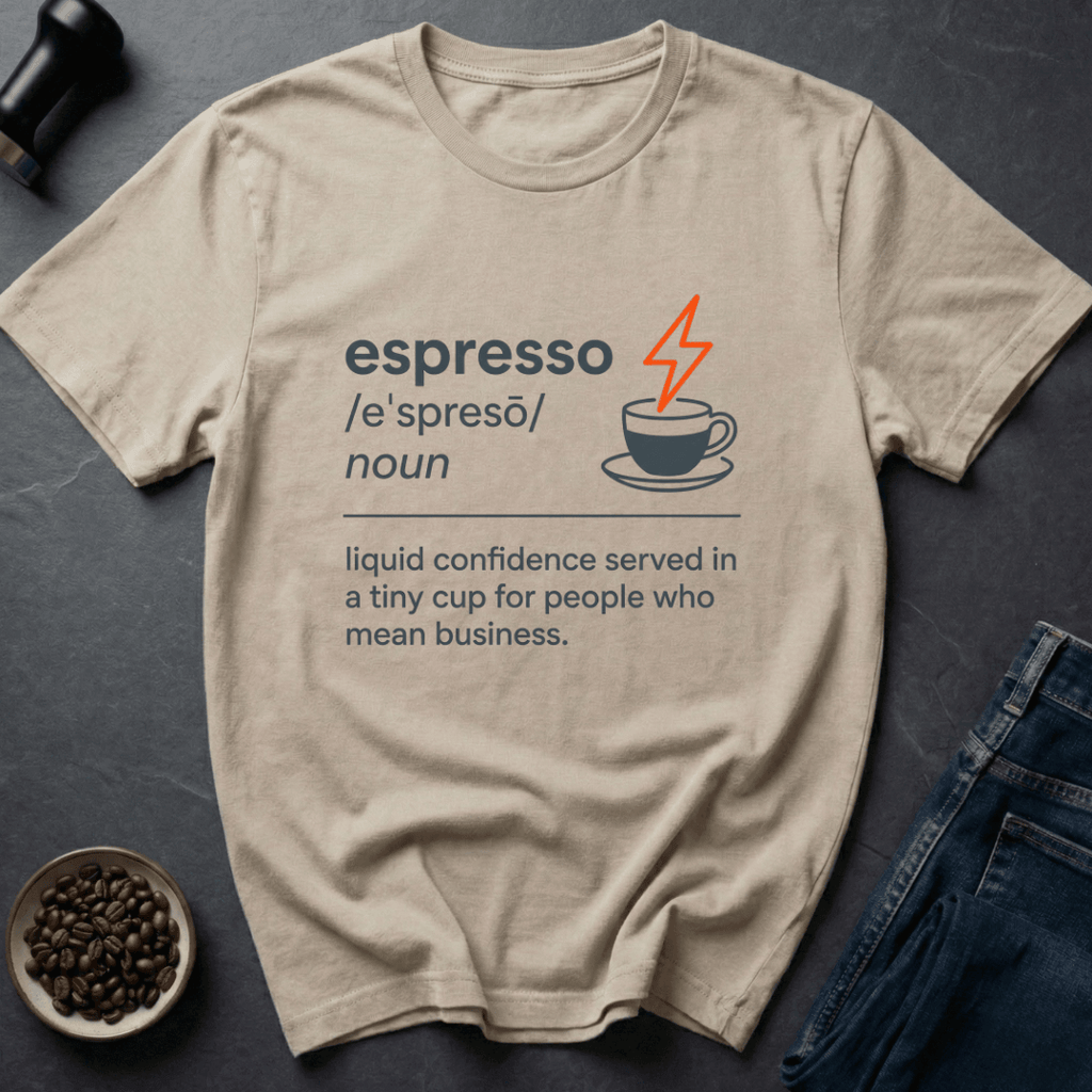 Coffee graphic Espresso Power T-Shirt in Ice Grey / S by Caffeine Dept