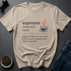 Coffee graphic Espresso Power T-Shirt in Ice Grey / S by Caffeine Dept