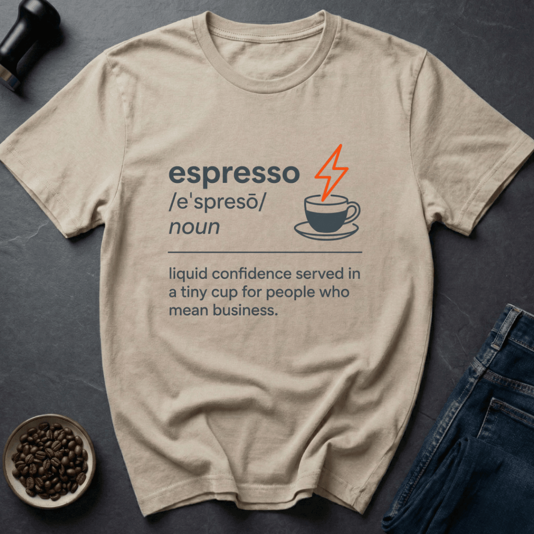 Coffee graphic Espresso Power T-Shirt in Ice Grey / S by Caffeine Dept