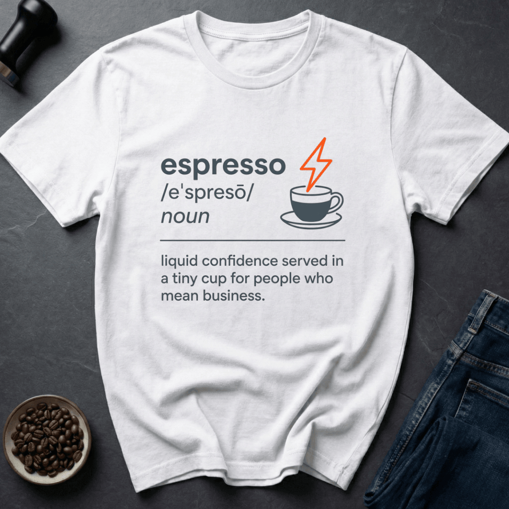 Coffee graphic Espresso Power T-Shirt in Ice Grey / S by Caffeine Dept